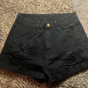 Black , Girls Shorts